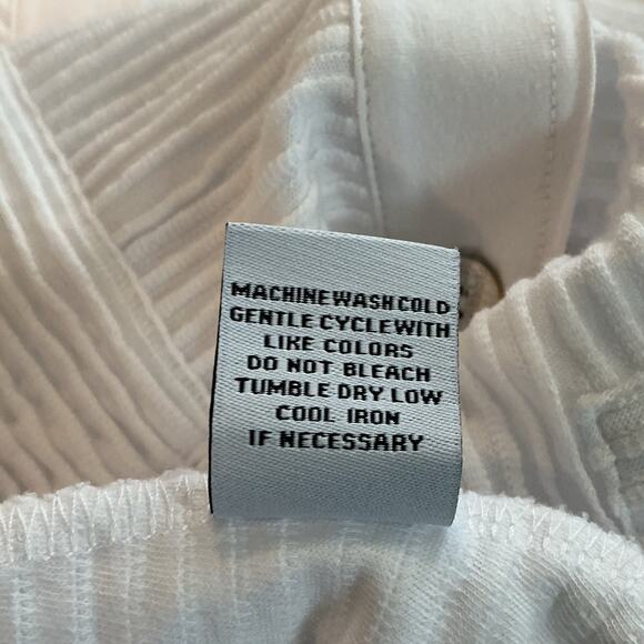 Habitat Womens Textured Cardigan Size Small White Beachy Lagenlook Resort Boho - Picture 8 of 8